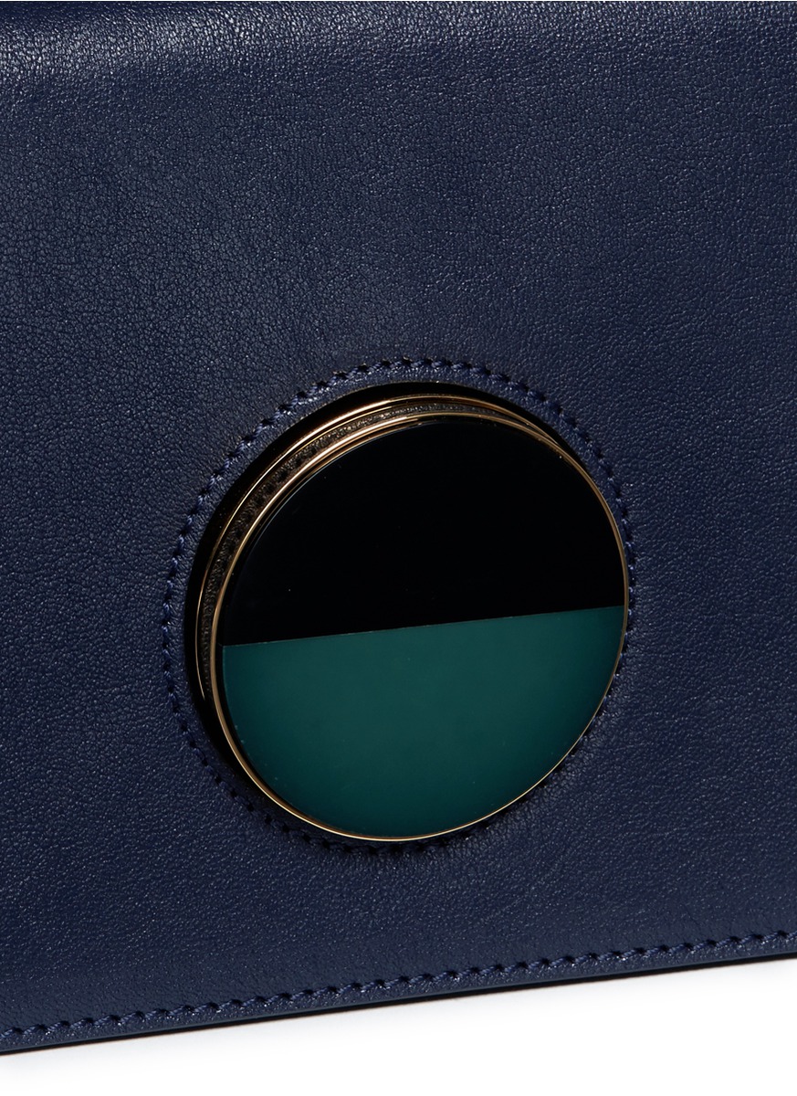 MARNI 'Pois' small resin slide lock leather crossbody bag