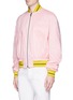 Front View - Click To Enlarge - HAIDER ACKERMANN - Linen blend bomber jacket