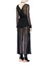 Back View - Click To Enlarge - EMILIO PUCCI - Chiffon bodysuit dress