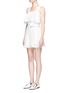 Front View - Click To Enlarge - HELEN LEE - Ruffle layer belted dress