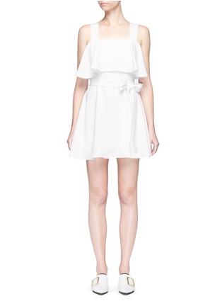 Main View - Click To Enlarge - HELEN LEE - Ruffle layer belted dress