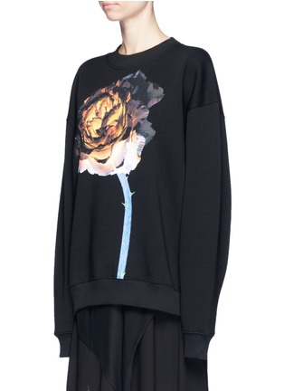 Front View - Click To Enlarge - ACNE STUDIOS - 'Yana' oversized floral print sweatshirt