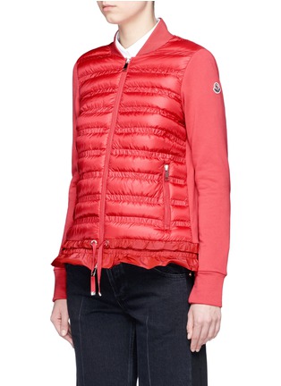 Front View - Click To Enlarge - MONCLER - 'Maglia' down puffer front zip cardigan