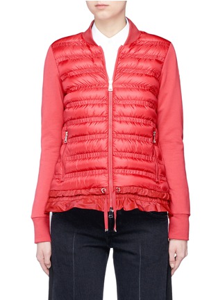 Main View - Click To Enlarge - MONCLER - 'Maglia' down puffer front zip cardigan