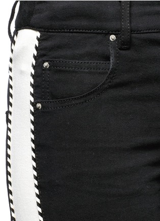 Detail View - Click To Enlarge - ISABEL MARANT ÉTOILE - 'Haven' contrast outseam high waist slim jeans