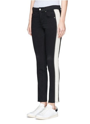 Front View - Click To Enlarge - ISABEL MARANT ÉTOILE - 'Haven' contrast outseam high waist slim jeans