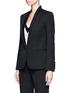 Front View - Click To Enlarge - STELLA MCCARTNEY - Faille lapel wool tuxedo jacket