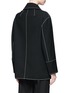 Back View - Click To Enlarge - STELLA MCCARTNEY - Contrast stitching double breasted wool jacket