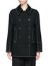 Main View - Click To Enlarge - STELLA MCCARTNEY - Contrast stitching double breasted wool jacket