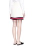 Back View - Click To Enlarge - GUCCI - Pleated web hem cady crepe skirt