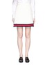 Main View - Click To Enlarge - GUCCI - Pleated web hem cady crepe skirt