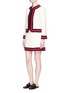 Figure View - Click To Enlarge - GUCCI - Pleated web hem cady crepe skirt