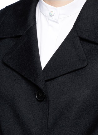 Detail View - Click To Enlarge - VALENTINO GARAVANI - Pleated back overlay virgin wool-cashmere jacket
