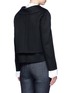 Back View - Click To Enlarge - VALENTINO GARAVANI - Pleated back overlay virgin wool-cashmere jacket