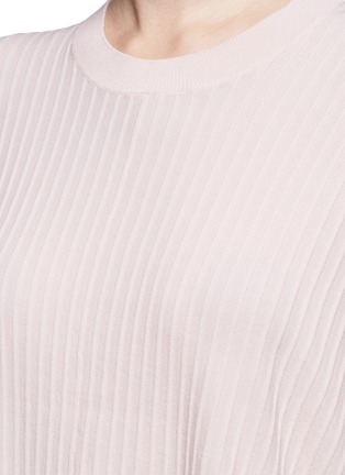 Detail View - Click To Enlarge - ACNE STUDIOS - 'Issy' high-low hem rib knit sweater