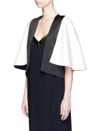 Front View - Click To Enlarge - LANVIN - Contrast satin cape