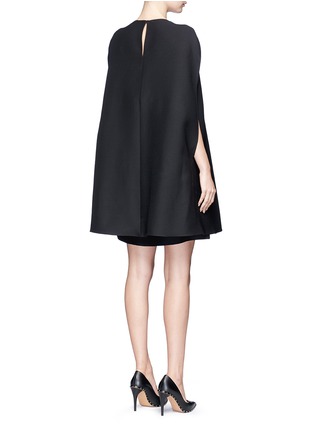 Back View - Click To Enlarge - VALENTINO GARAVANI - Crepe Couture cape dress