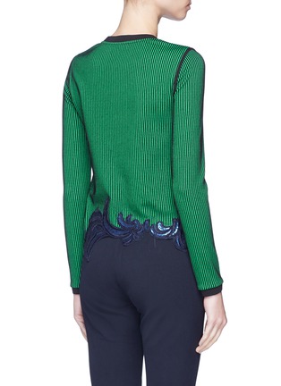 Back View - Click To Enlarge - 3.1 PHILLIP LIM - Floral sequin embroidered ottoman knit top