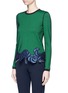 Front View - Click To Enlarge - 3.1 PHILLIP LIM - Floral sequin embroidered ottoman knit top