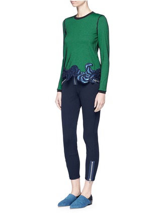 Figure View - Click To Enlarge - 3.1 PHILLIP LIM - Floral sequin embroidered ottoman knit top