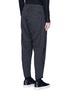 Back View - Click To Enlarge - ATTACHMENT - Stripe wool-linen drop crotch pants