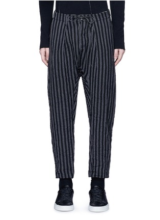 Main View - Click To Enlarge - ATTACHMENT - Stripe wool-linen drop crotch pants