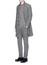 Figure View - Click To Enlarge - ATTACHMENT - Glen plaid crinkled wool blend coat