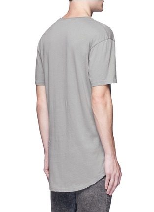 Back View - Click To Enlarge - TOPMAN - Distressed cotton jersey T-shirt
