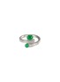 Main View - Click To Enlarge - SAMUEL KUNG - Jadeite Diamond 18K White Gold Moi Et Toi Ring