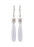 Main View - Click To Enlarge - SAMUEL KUNG - Diamond 18k white gold jade drop earrings