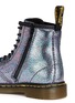 Detail View - Click To Enlarge - DR. MARTENS - 'Brooklee IE' metallic oil slick leather toddler boots