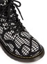 Detail View - Click To Enlarge - DR. MARTENS - 'Delaney Glow' reflective snakeskin print leather kids boots
