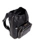 Detail View - Click To Enlarge - VALENTINO GARAVANI - 'Rockstud' flap drawstring leather backpack
