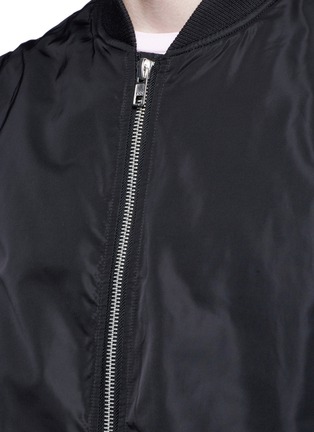 Detail View - Click To Enlarge - TOPMAN - Faux leather sleeve bomber jacket