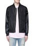 Main View - Click To Enlarge - TOPMAN - Faux leather sleeve bomber jacket