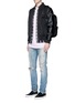 Figure View - Click To Enlarge - TOPMAN - Faux leather sleeve bomber jacket