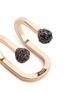 Detail View - Click To Enlarge - KIM MEE HYE - 'Double Rocker' black diamond 18k rose gold lip ring