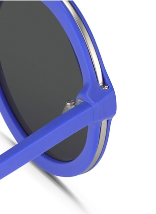 Detail View - Click To Enlarge - 3.1 PHILLIP LIM - Wire rim matte acetate round sunglasses