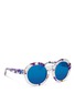 Figure View - Click To Enlarge - 3.1 PHILLIP LIM - Pressed flower clear acetate oversize mirror sunglasses