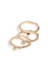 Detail View - Click To Enlarge - EDDIE BORGO - Peaked gold plated three piece ring