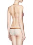 Back View - Click To Enlarge - 72930 - 'Wild Rose' stripe elastic waist lace briefs