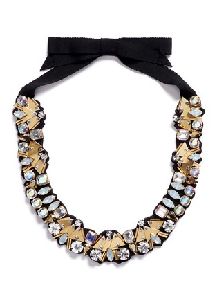 Main View - Click To Enlarge - J.CREW - Bead and crystal fabric-backed necklace