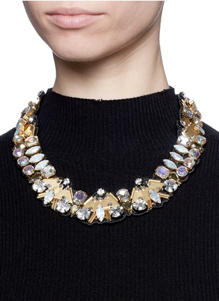 Figure View - Click To Enlarge - J.CREW - Bead and crystal fabric-backed necklace
