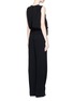 Back View - Click To Enlarge - MS MIN - Belted crepe jumpsuit