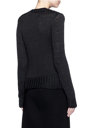 Back View - Click To Enlarge - MS MIN - Cable knit sweater