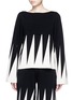 Main View - Click To Enlarge - MS MIN - Colourblock zigzag V-back sweater