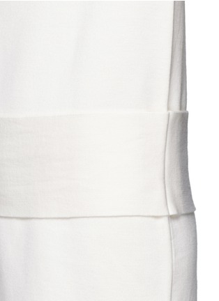 Detail View - Click To Enlarge - MS MIN - Wool blend Milano knit belted dress