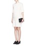Figure View - Click To Enlarge - MS MIN - Wool blend Milano knit belted dress