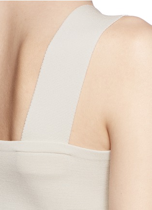 Detail View - Click To Enlarge - MS MIN - Wide strap dense knit vest