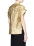 Back View - Click To Enlarge - MS MIN - Crinkled brocade roll sleeve top